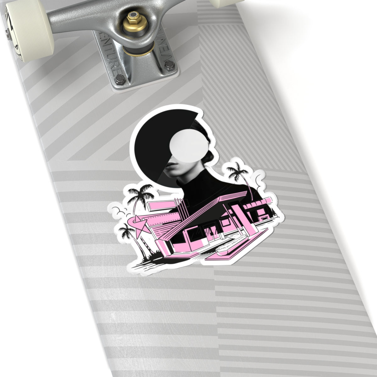 Abstract Design MCM (Pink), Art Kiss-Cut Stickers