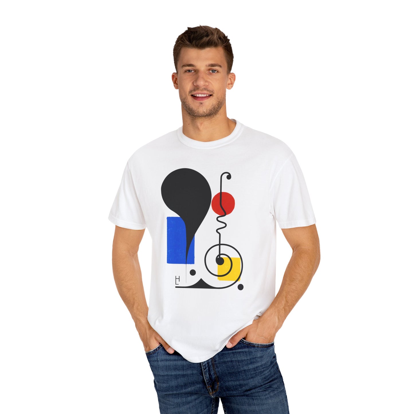 Abstract Design (Red, Yellow, Blue), Unisex T-Shirt