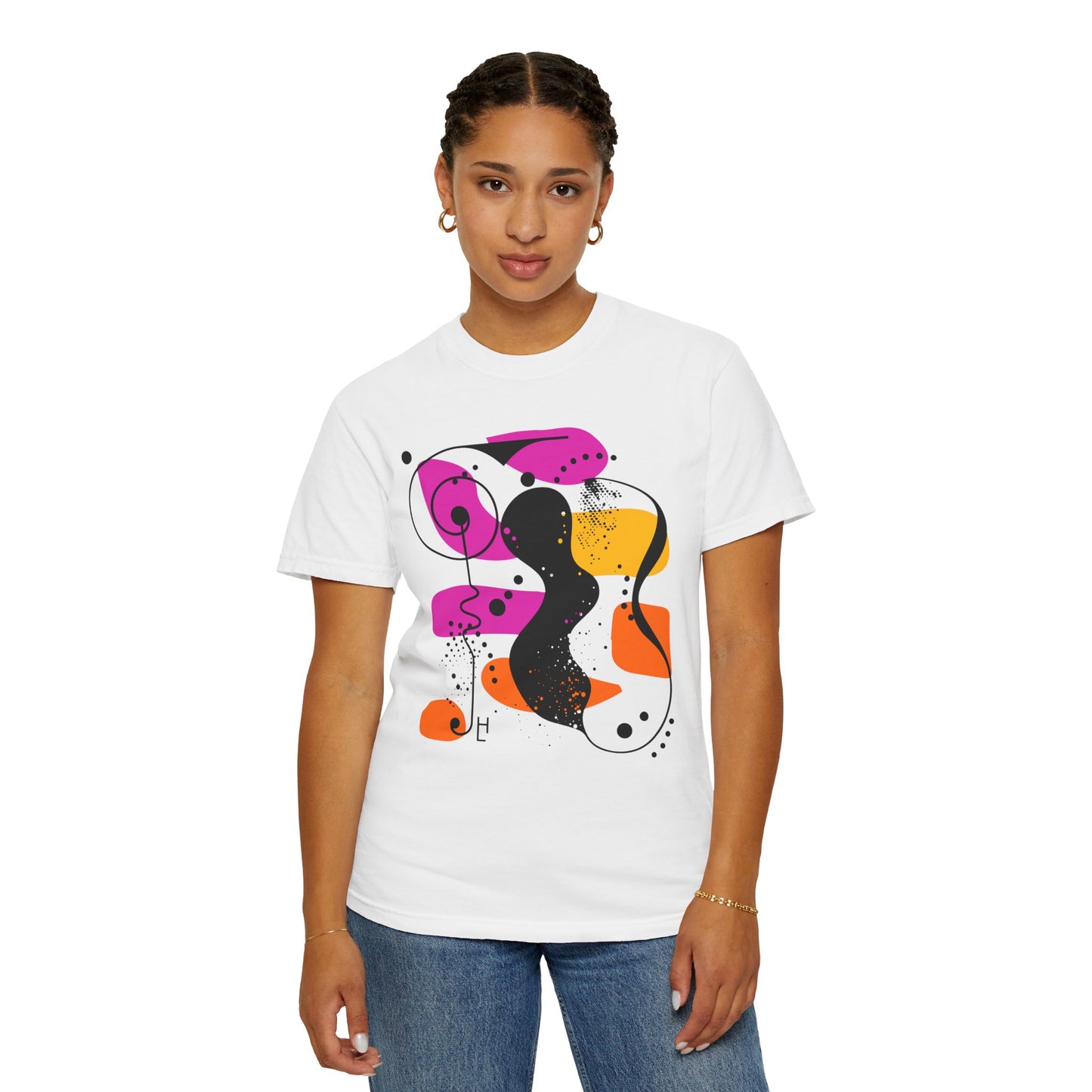 Abstract Design (Pink, Orange, Yellow) Tee, Unisex T-shirt