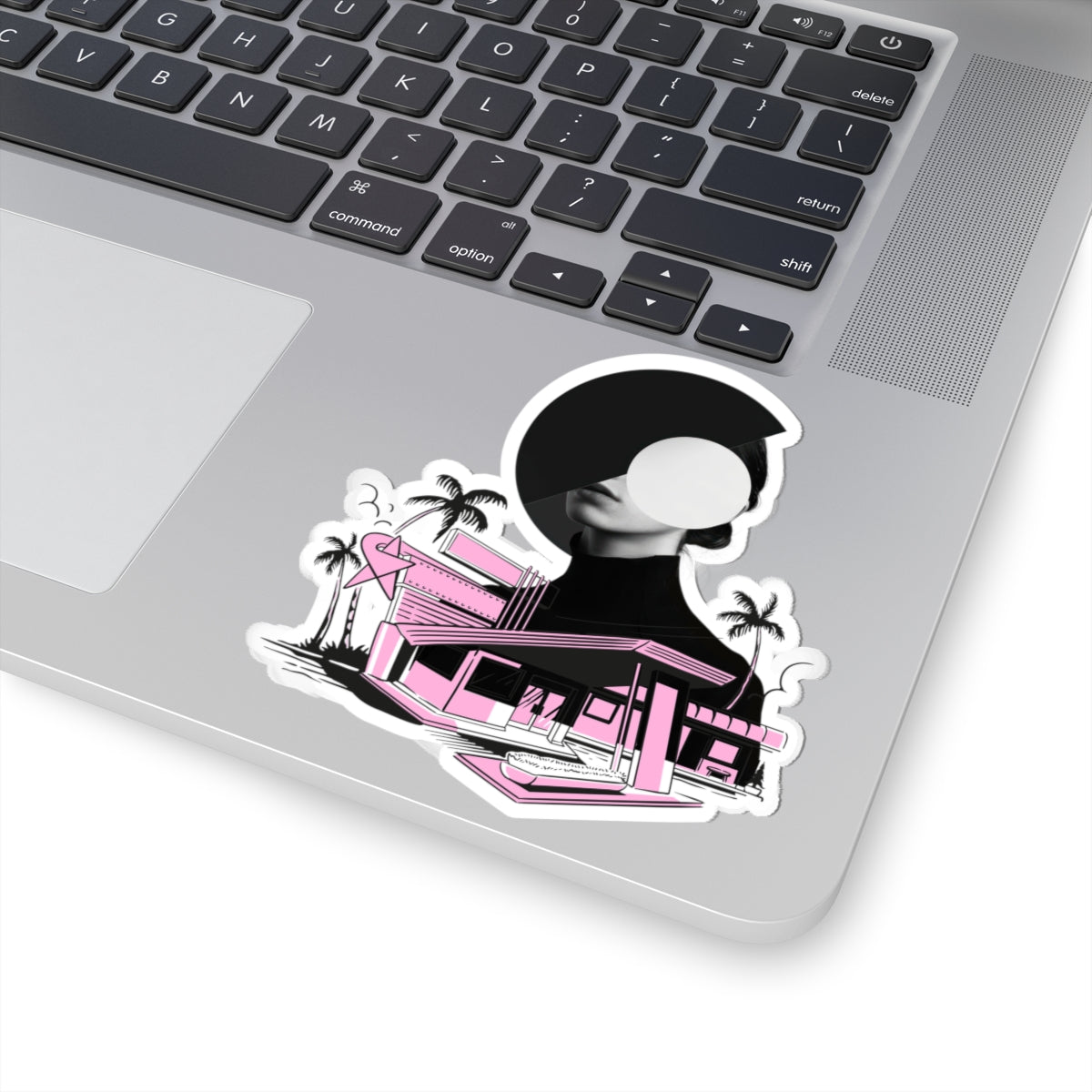 Abstract Design MCM (Pink), Art Kiss-Cut Stickers