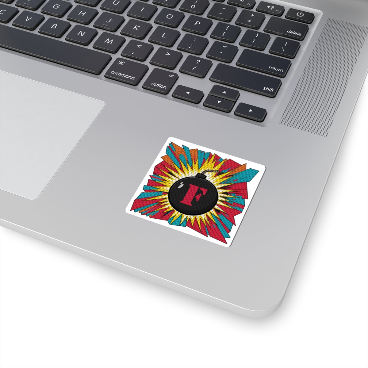 F Bomb - Explosive Graphic Design Sticker - White background Kiss-Cut Sticker