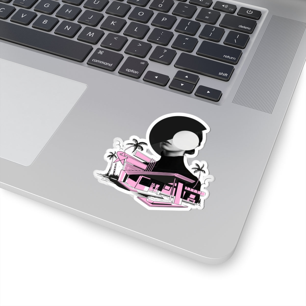Abstract Design MCM (Pink), Art Kiss-Cut Stickers