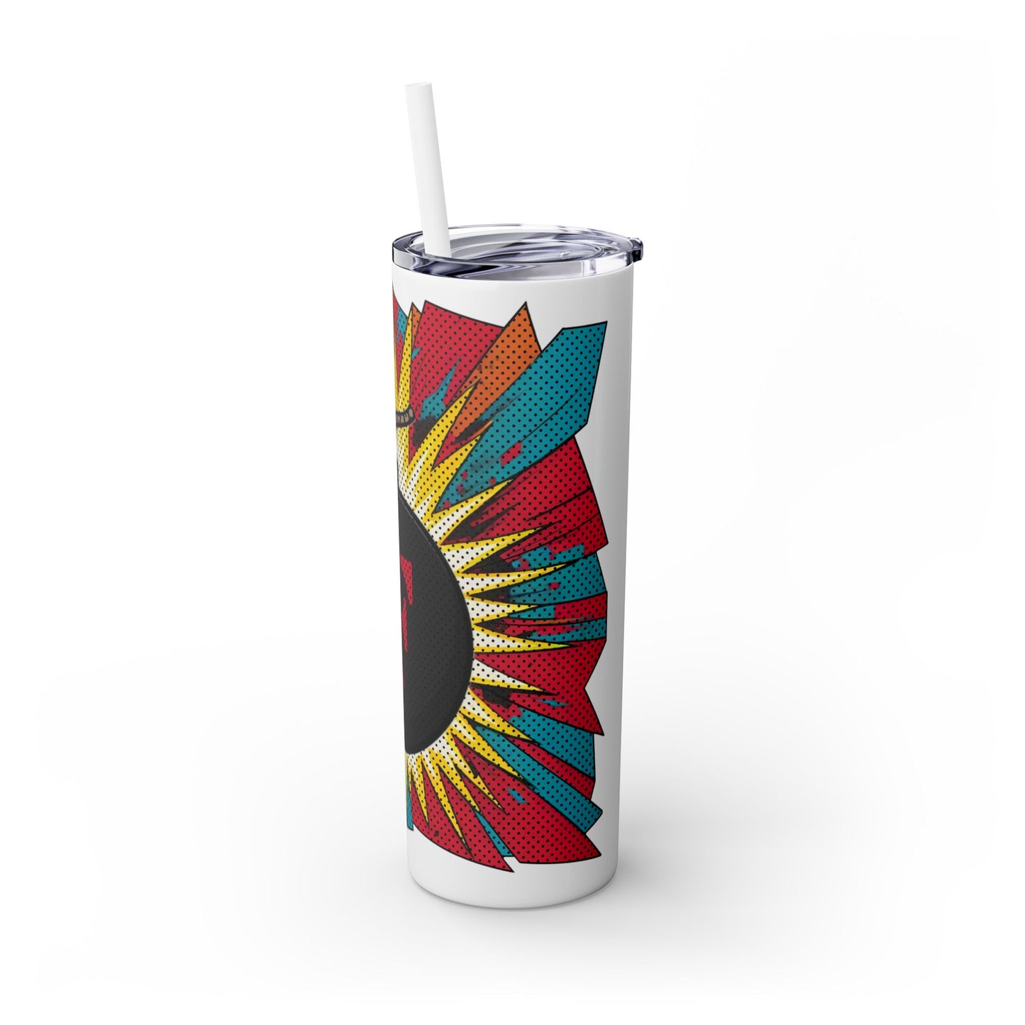Explosive F-Bomb - Attitude, Skinny Tumbler with Straw - 20oz for Drinks
