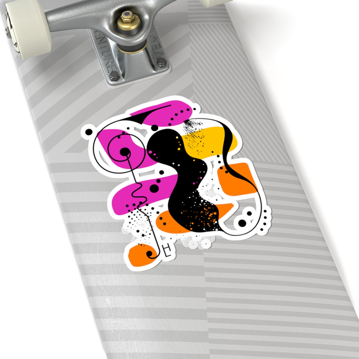Abstract Design (Pink, Orange, Yellow), Art Kiss-Cut Stickers