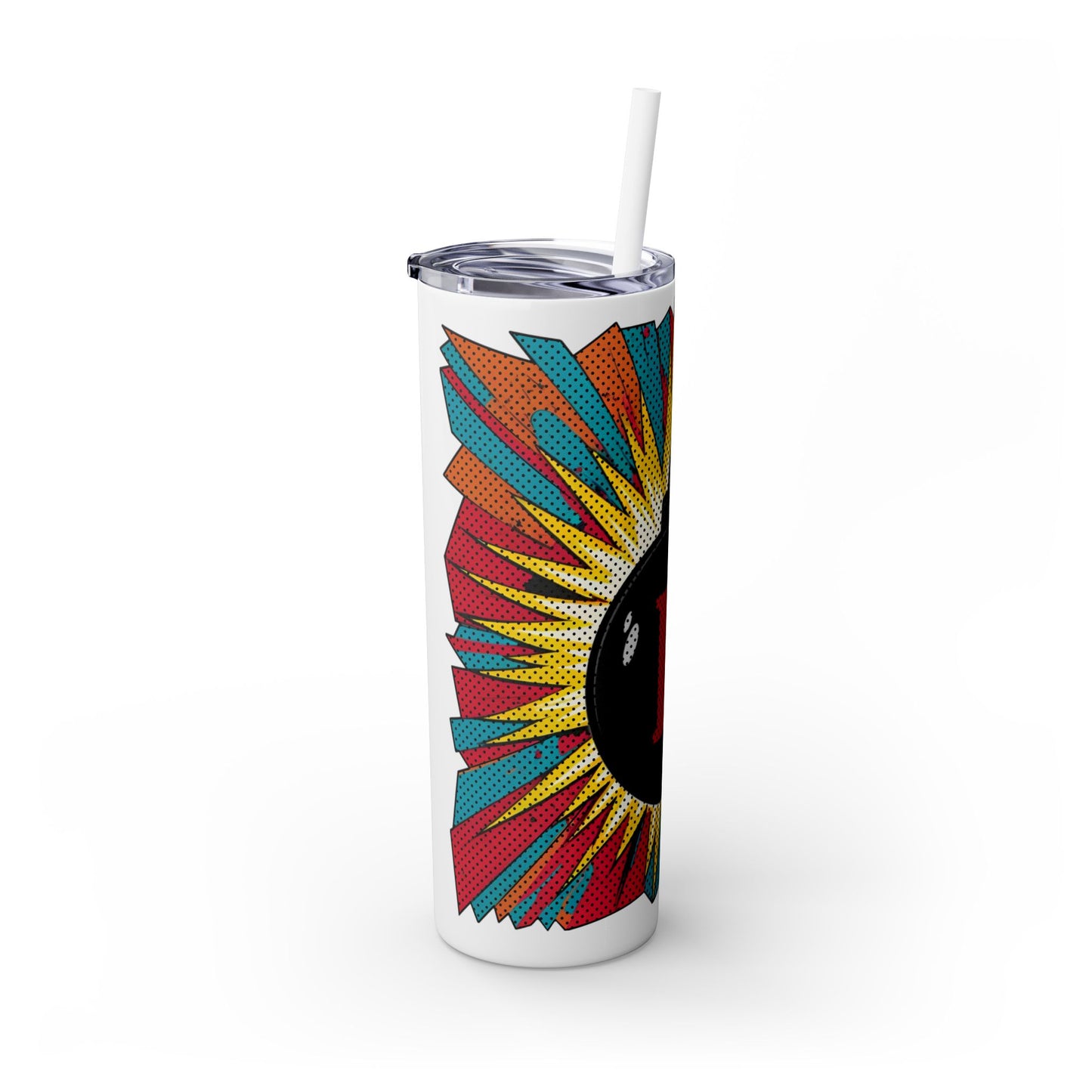 Explosive F-Bomb - Attitude, Skinny Tumbler with Straw - 20oz for Drinks
