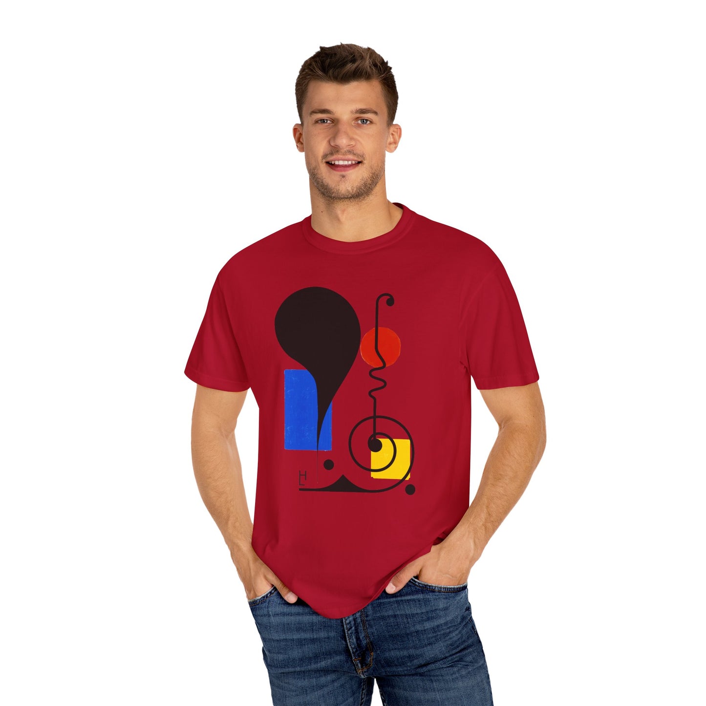 Abstract Design (Red, Yellow, Blue), Unisex T-Shirt