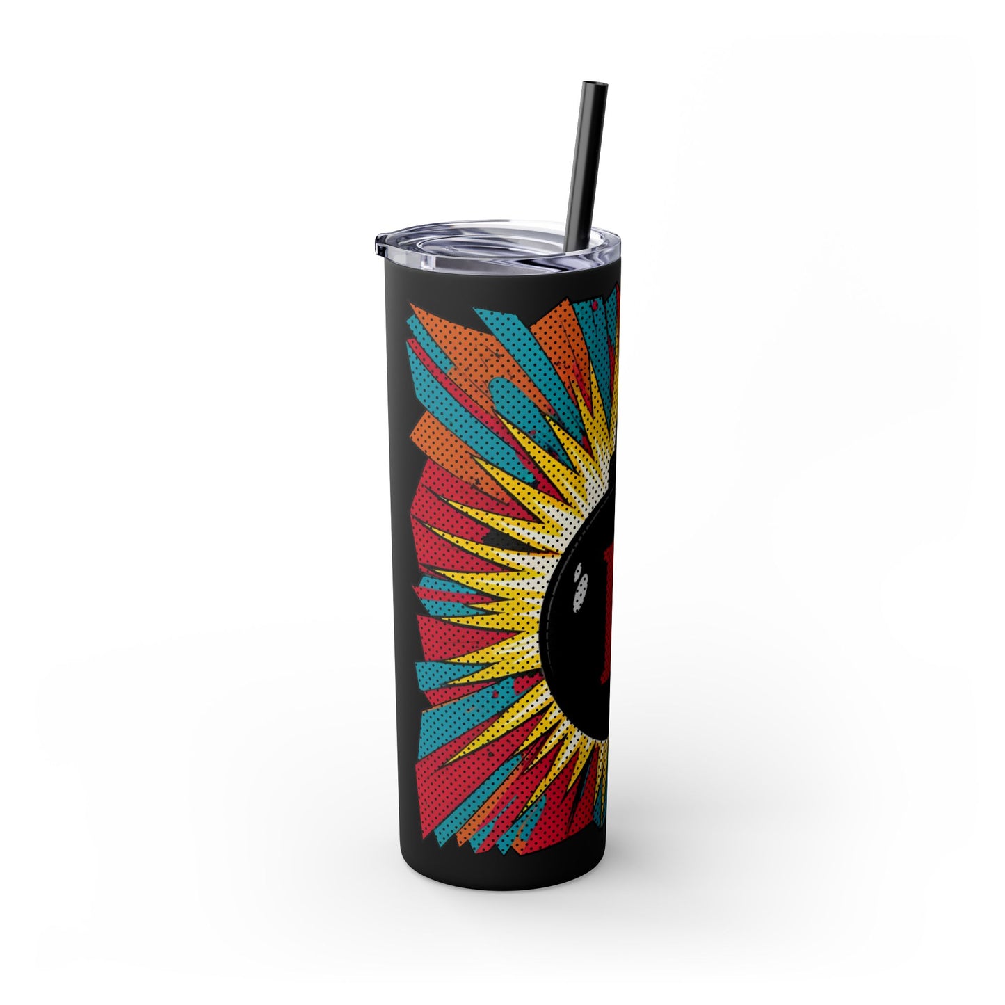 Explosive F-Bomb - Attitude, Skinny Tumbler with Straw - 20oz for Drinks
