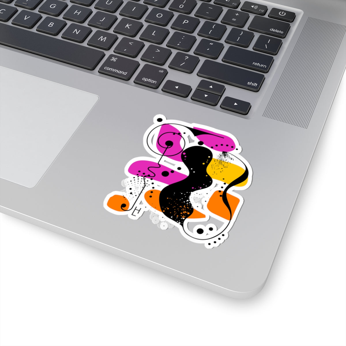 Abstract Design (Pink, Orange, Yellow), Art Kiss-Cut Stickers