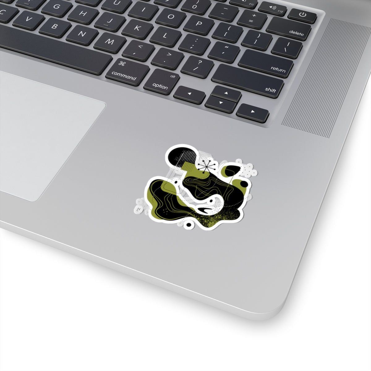 Abstract Design (Green & Black), Kiss-Cut Stickers