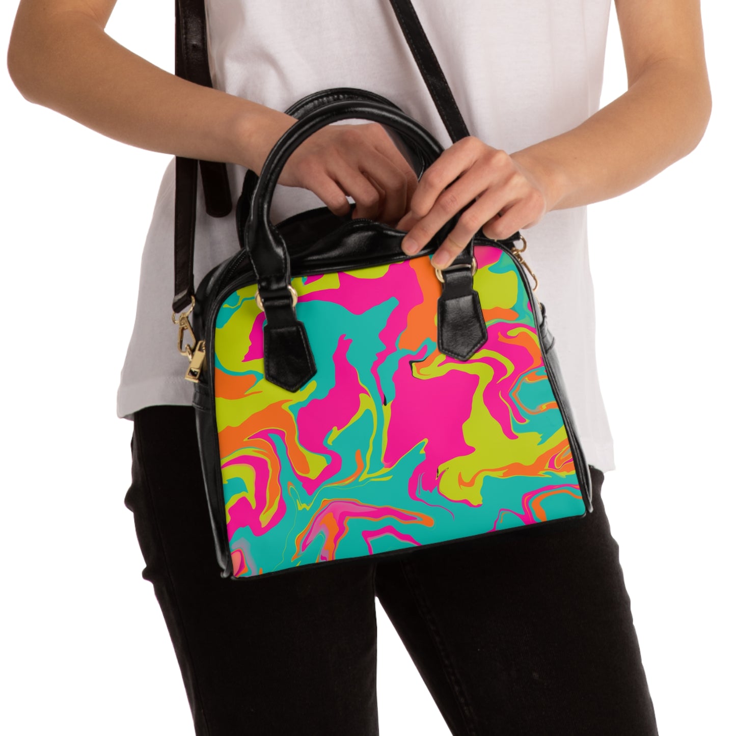 Handbag — 80's Neon Swirl