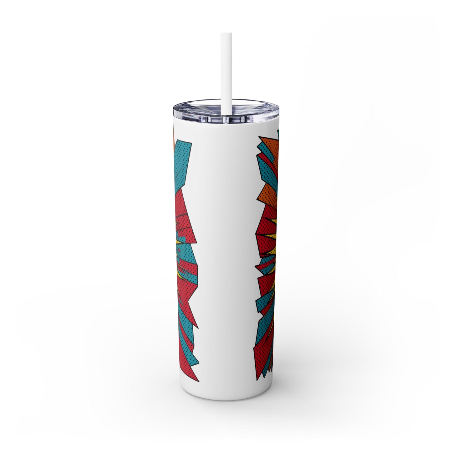 Explosive F-Bomb - Attitude, Skinny Tumbler with Straw - 20oz for Drinks