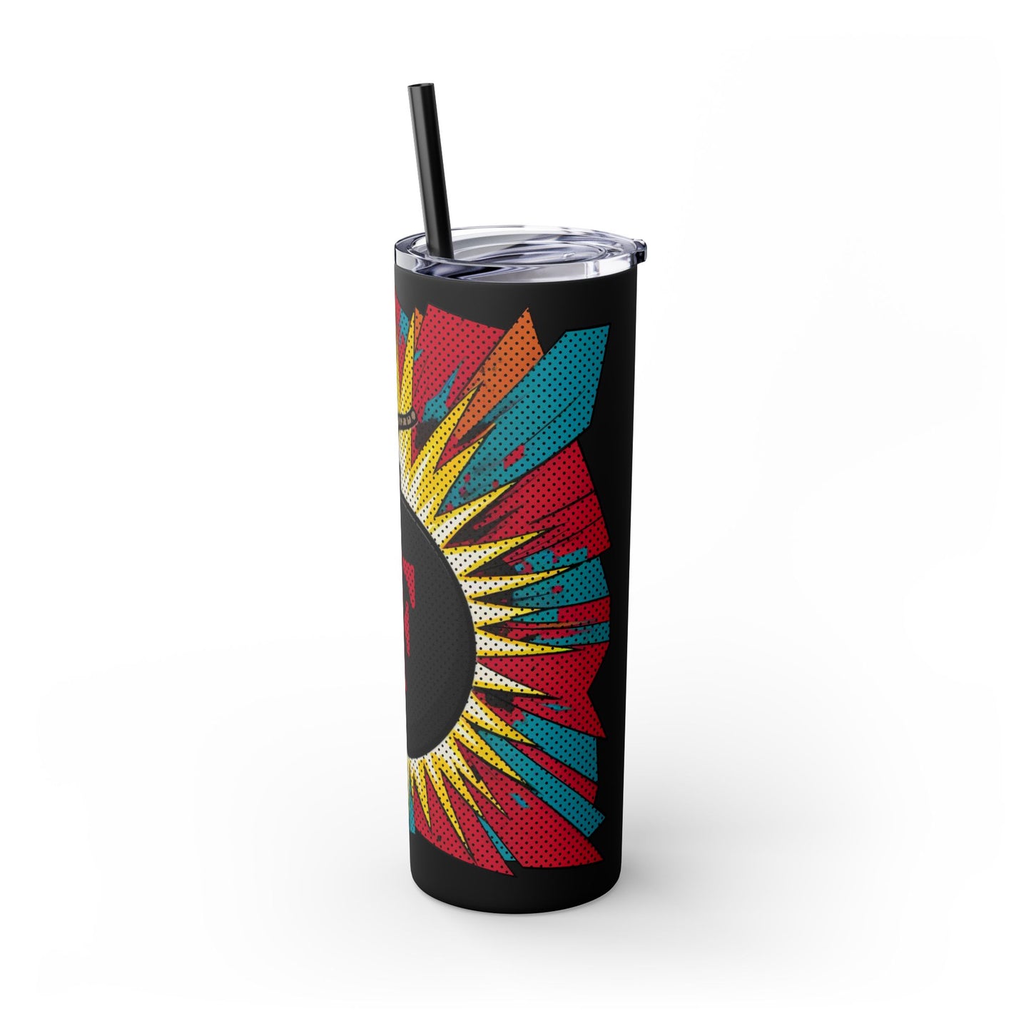 Explosive F-Bomb - Attitude, Skinny Tumbler with Straw - 20oz for Drinks