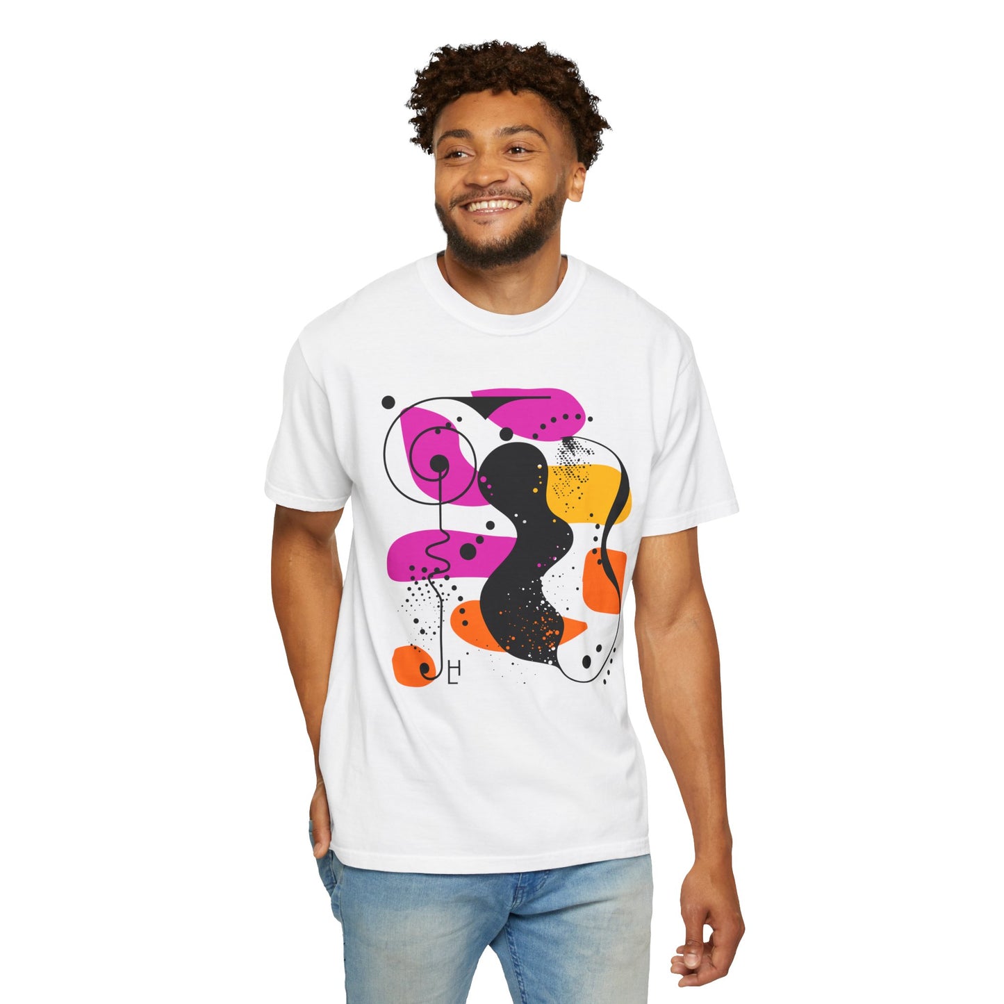 Abstract Design (Pink, Orange, Yellow) Tee, Unisex T-shirt