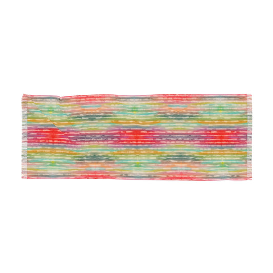 Colorful Lightweight Scarf for Spring, Stylish Shawl, Boho Accessories, Perfect Gift for Women, Summer Fashion Wear