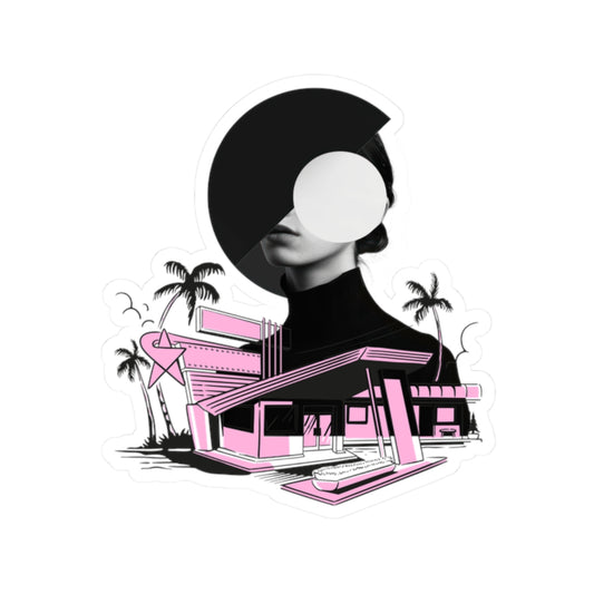 Abstract Design MCM (Pink), Art Kiss-Cut Stickers
