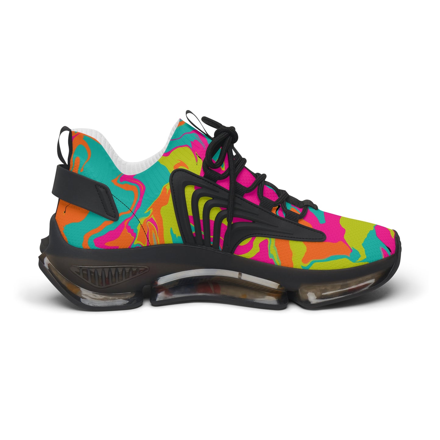 80's Camo Mesh Sneakers – Women's Vibrant Athletic Shoes
