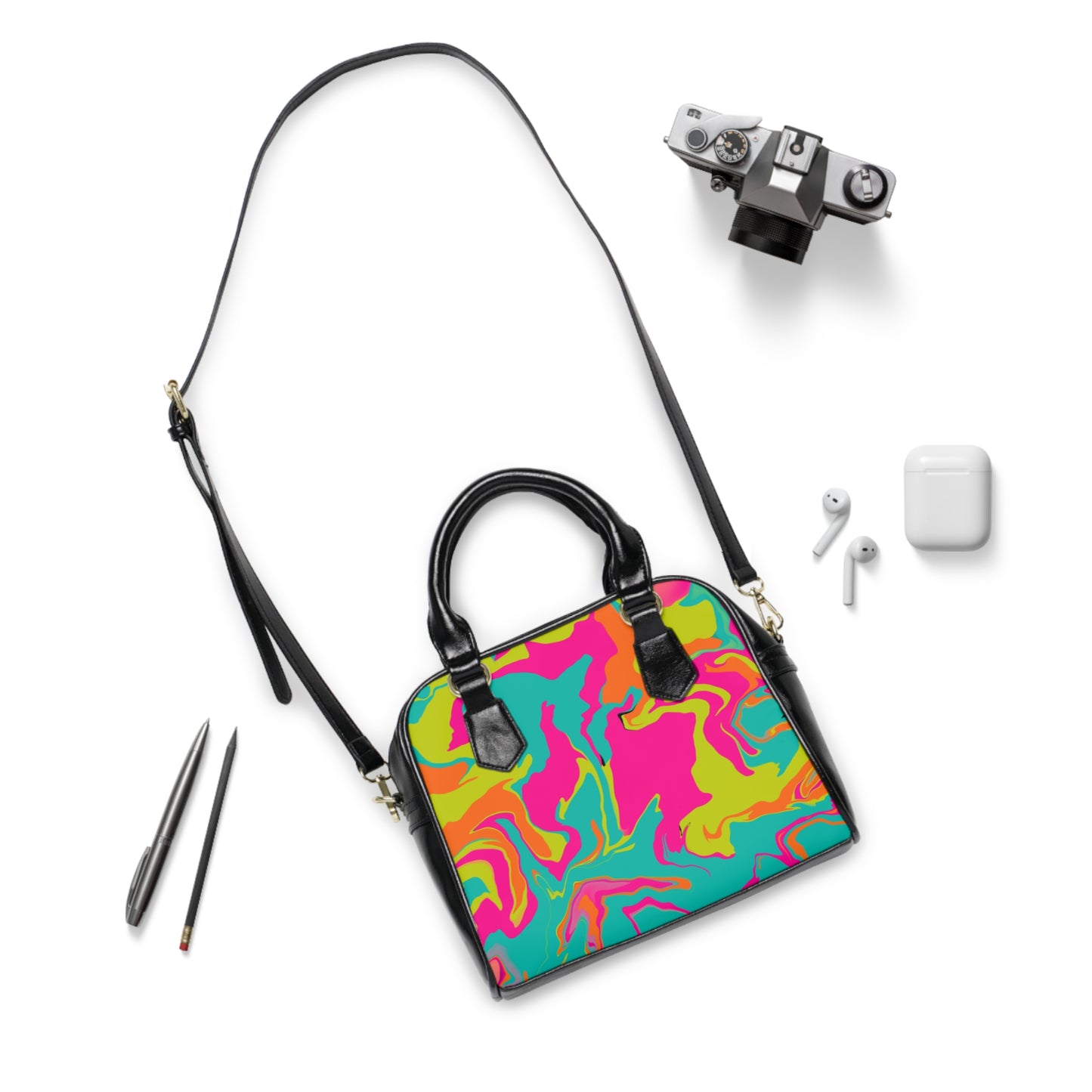 Handbag — 80's Neon Swirl