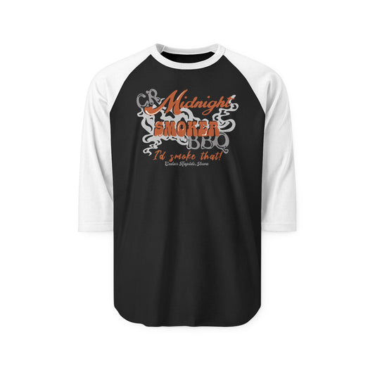 Midnight Smoker - Unisex Three-Quarter Sleeve Raglan Shirt