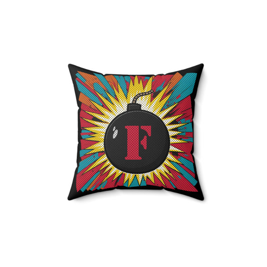 Explosive F-Bomb, Design Square Pillow