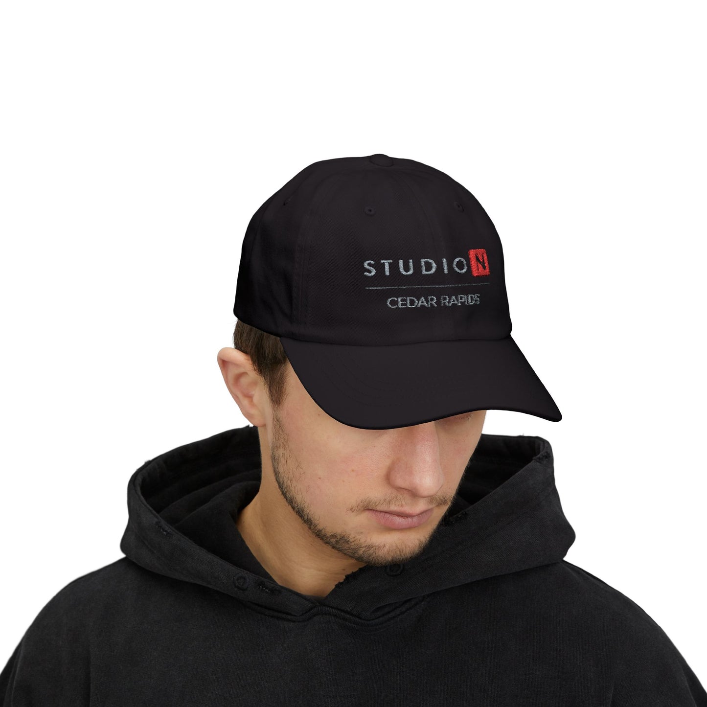 Studio N - Black Embroidered Classic Cap