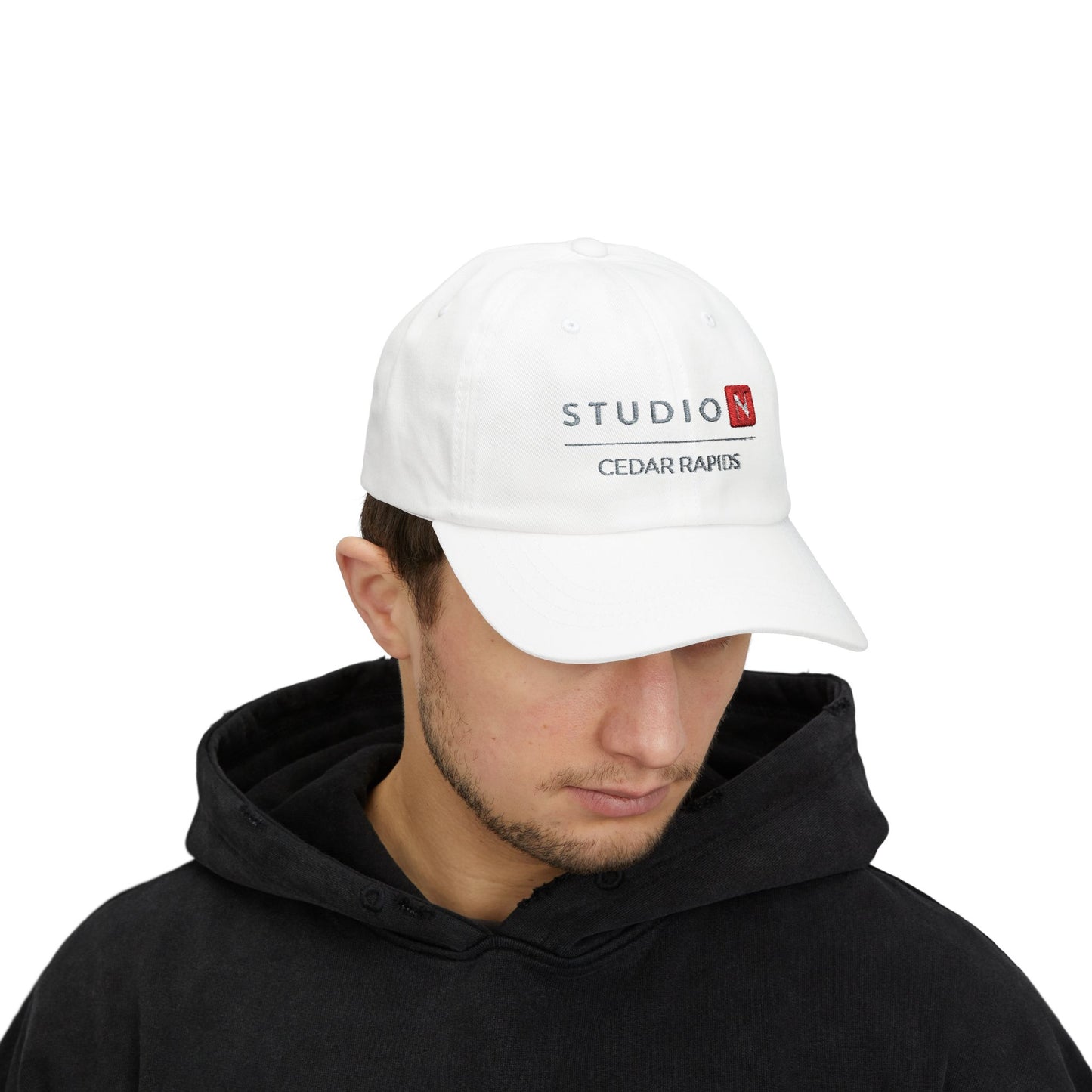Studio N - White Embroidered Classic Cap