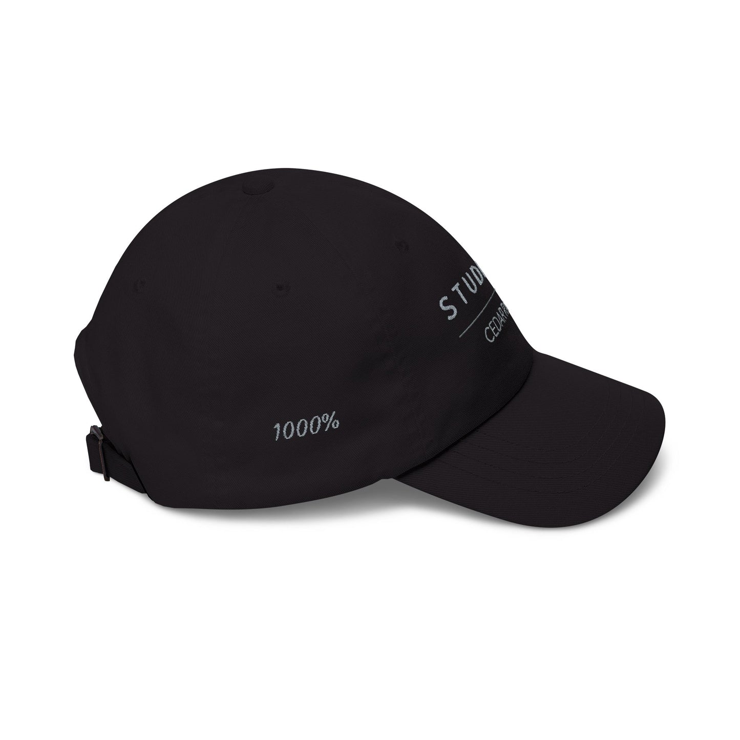 1000% Studio N - Black Embroidered Classic Cap