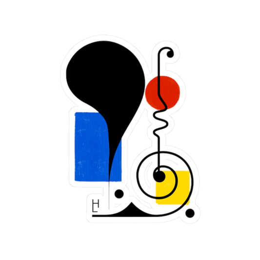 Abstract Design (Red, Yellow, Blue), Art Kiss-Cut Stickers