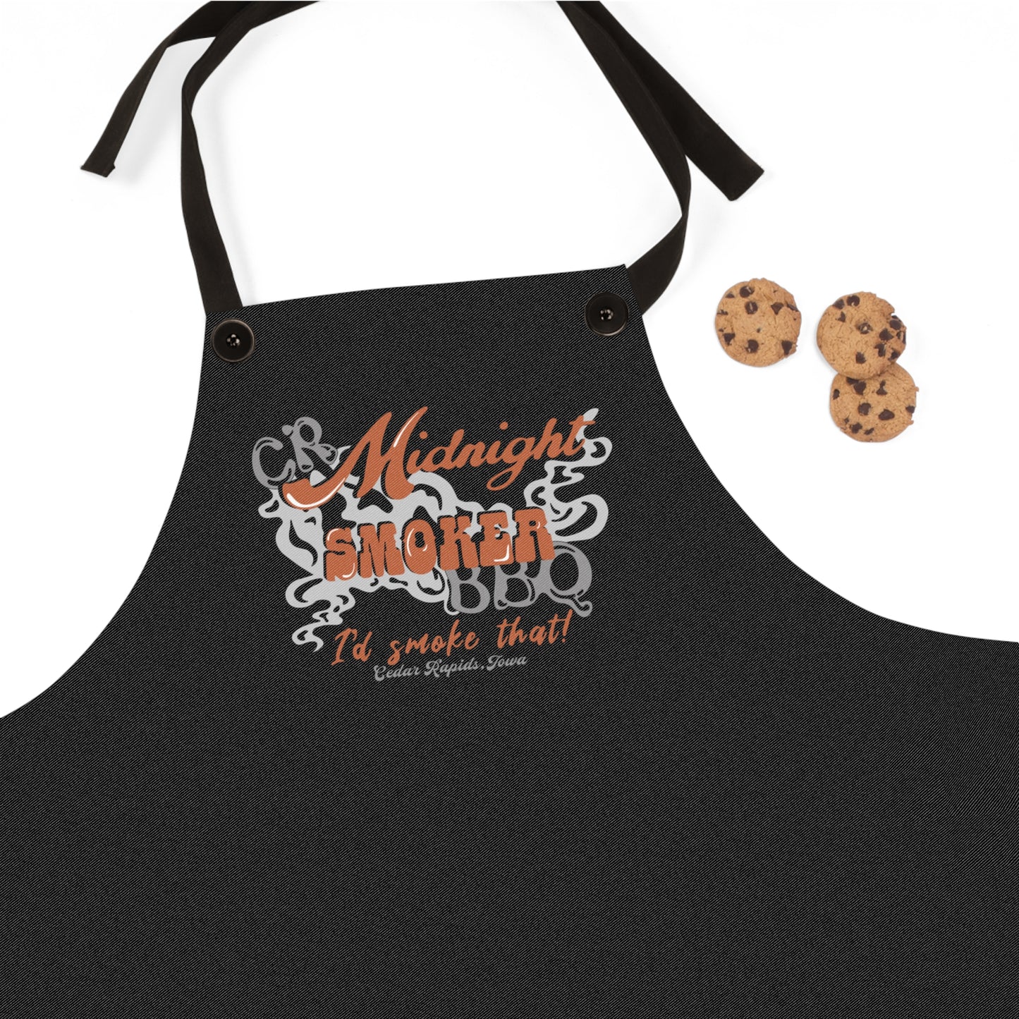 "CR Midnight Smoker BBQ" Grilling Apron