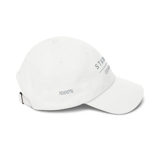 1000% Studio N - White Embroidered Classic Cap