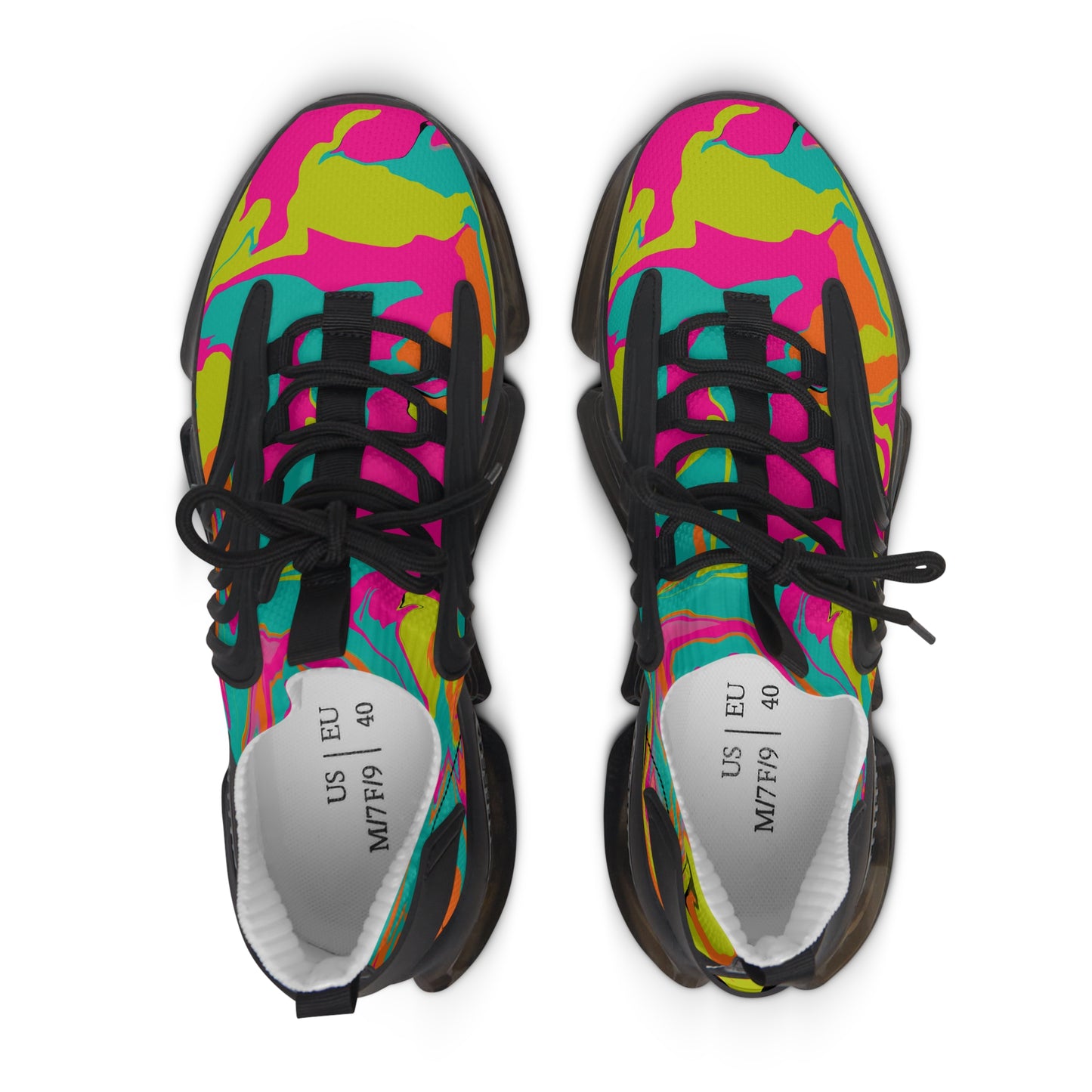 80's Camo Mesh Sneakers – Women's Vibrant Athletic Shoes